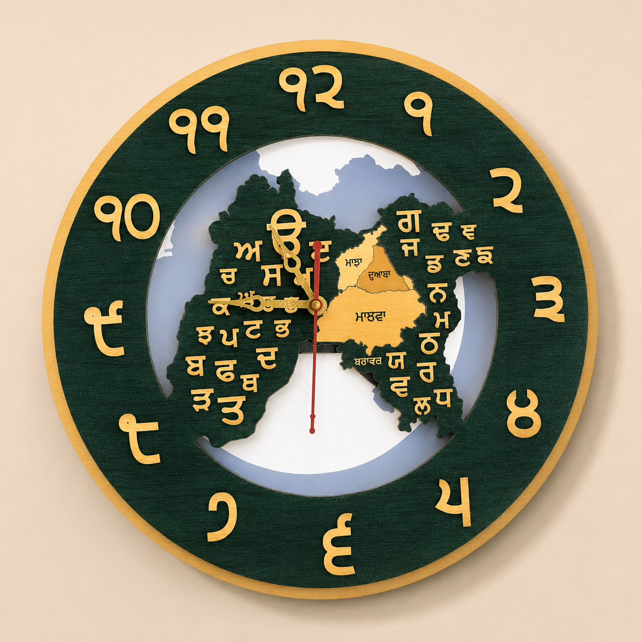 Handcrafted Wooden Wall Clock — Akhran Aale