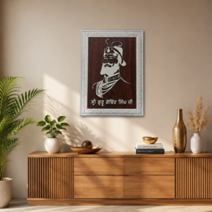 Guru Gobind Singh Ji Wooden Wall Frame